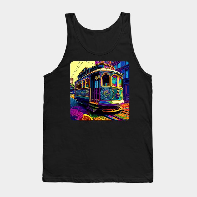 San Francisco Cable Car v1 square (no text) Tank Top by AI-datamancer